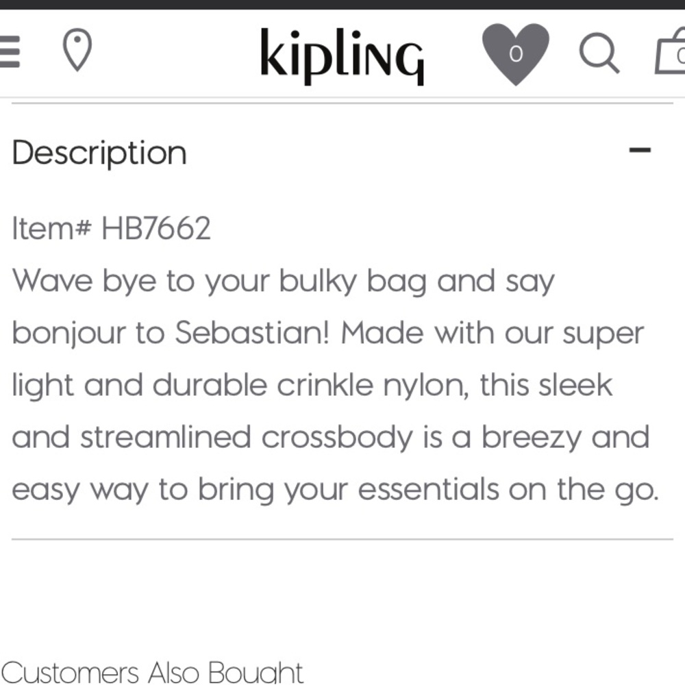 Kipling- Sebastian Crossbody Bag - Picture 13 of 13